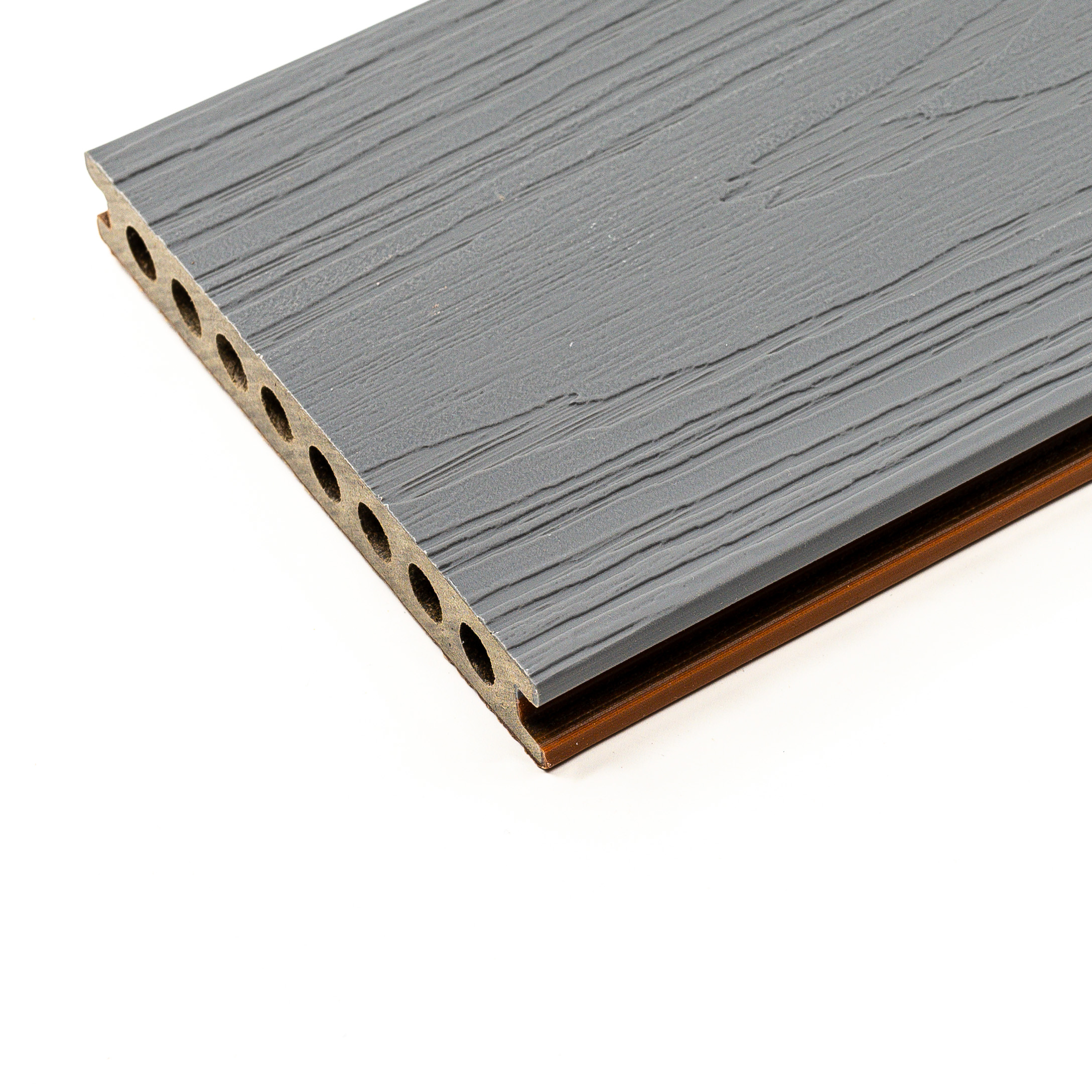 Pardoseala WPC Coextrus, D145x21 Bicolor, Light Grey - imagine 3